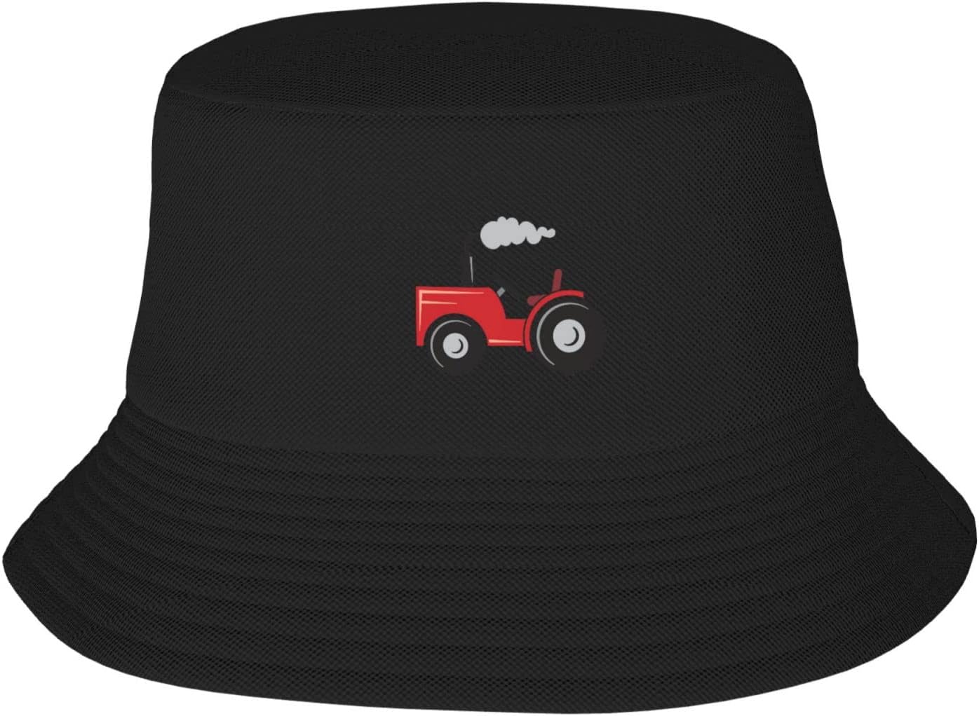 Chapeau bob – pour femme, pour homme, à motifs, style dessin animé, noir