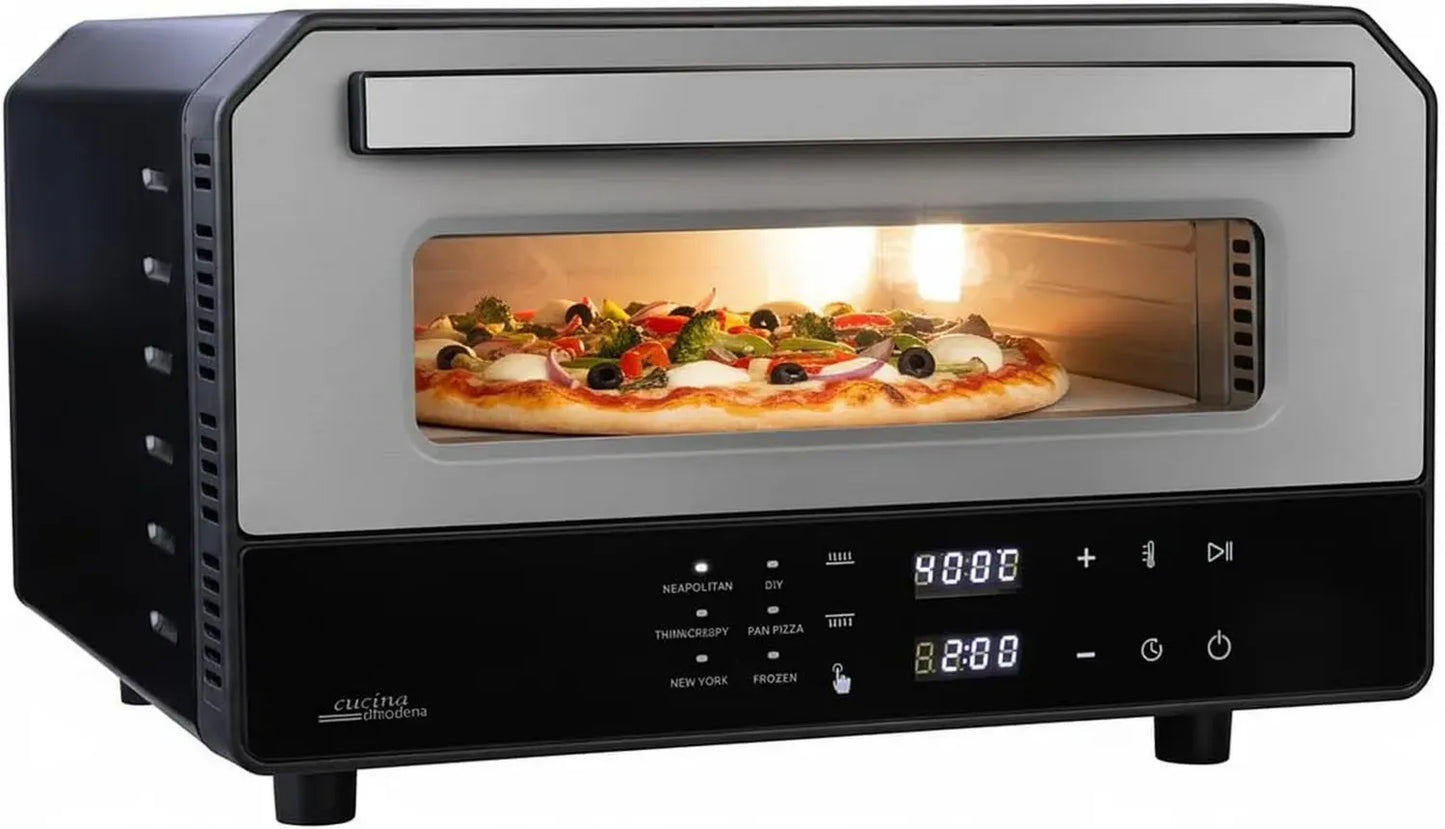Four à pizza électrique 400°C avec pierre réfractaire [Cucina di Modena]