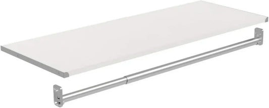 Étagère et Porte-vêtements Modulaire en Bois Blanc par ClosetMaid, Accessoire de Rangement Ajustable pour Armoire